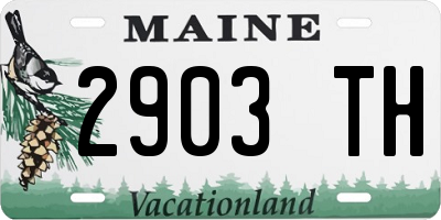 ME license plate 2903TH