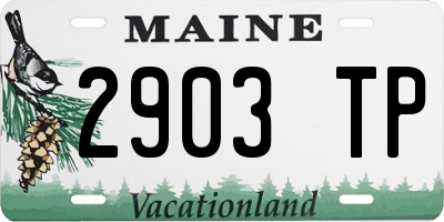 ME license plate 2903TP
