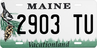 ME license plate 2903TU