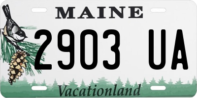 ME license plate 2903UA