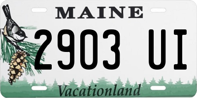 ME license plate 2903UI
