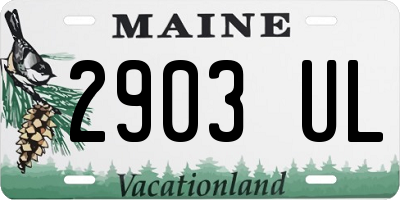 ME license plate 2903UL