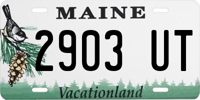 ME license plate 2903UT