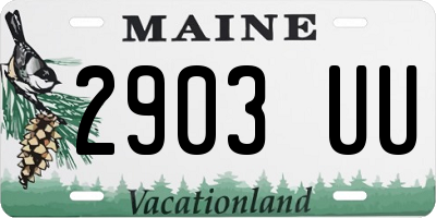 ME license plate 2903UU
