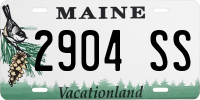 ME license plate 2904SS
