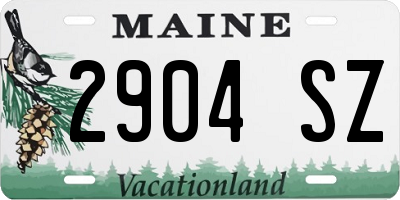 ME license plate 2904SZ