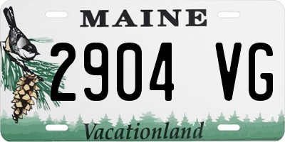 ME license plate 2904VG