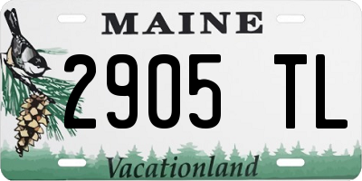 ME license plate 2905TL