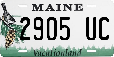 ME license plate 2905UC