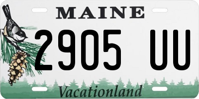 ME license plate 2905UU