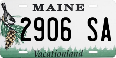 ME license plate 2906SA