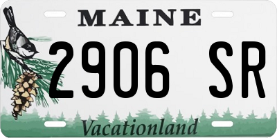 ME license plate 2906SR