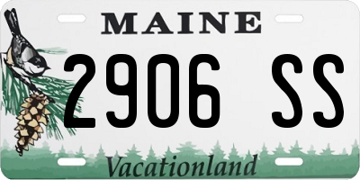 ME license plate 2906SS