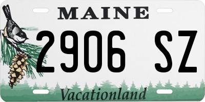ME license plate 2906SZ