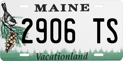 ME license plate 2906TS