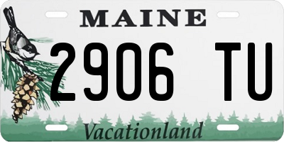 ME license plate 2906TU