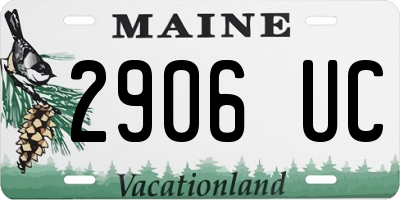 ME license plate 2906UC