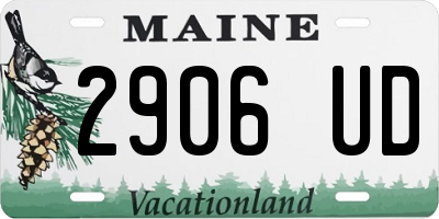 ME license plate 2906UD