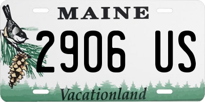 ME license plate 2906US