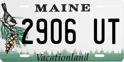 ME license plate 2906UT