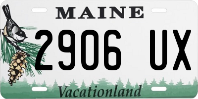 ME license plate 2906UX