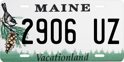 ME license plate 2906UZ