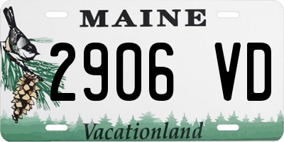 ME license plate 2906VD