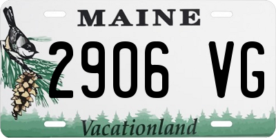 ME license plate 2906VG