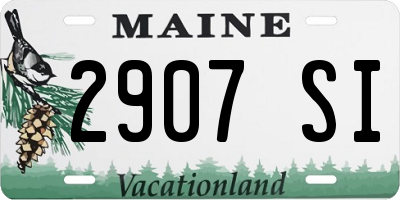 ME license plate 2907SI