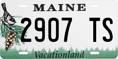 ME license plate 2907TS