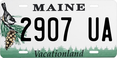 ME license plate 2907UA