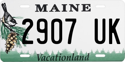 ME license plate 2907UK