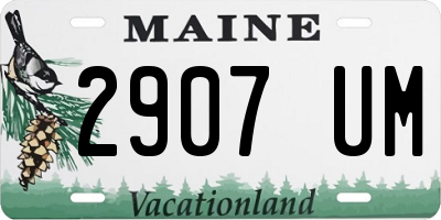ME license plate 2907UM