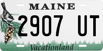 ME license plate 2907UT