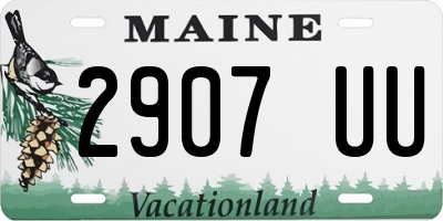 ME license plate 2907UU