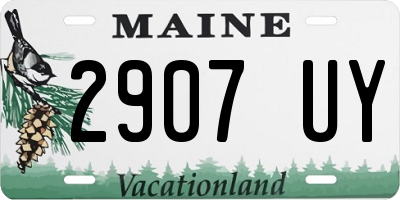 ME license plate 2907UY