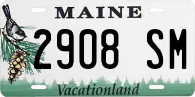 ME license plate 2908SM