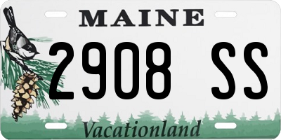 ME license plate 2908SS