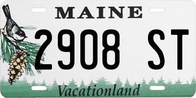 ME license plate 2908ST