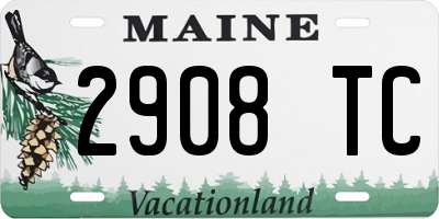 ME license plate 2908TC