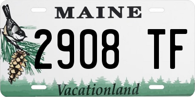 ME license plate 2908TF