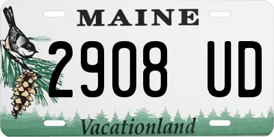 ME license plate 2908UD
