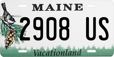 ME license plate 2908US