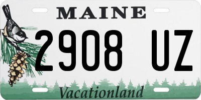 ME license plate 2908UZ