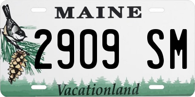 ME license plate 2909SM