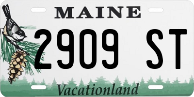 ME license plate 2909ST