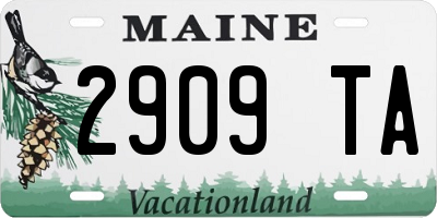 ME license plate 2909TA