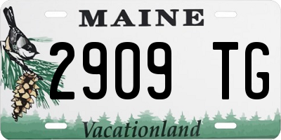 ME license plate 2909TG