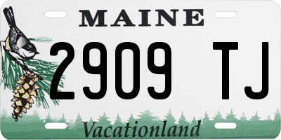 ME license plate 2909TJ