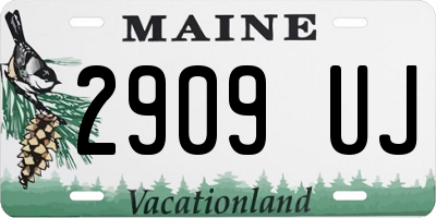 ME license plate 2909UJ